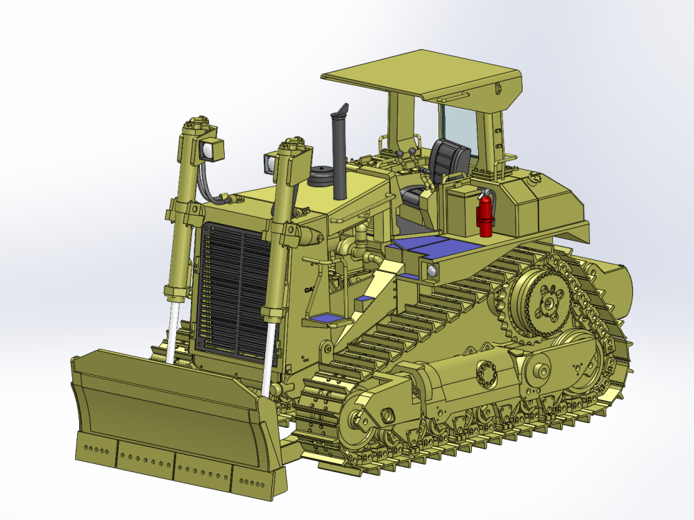 1:48 Cat<sup class='superscript'>®</sup> D10N Dozer with C-Blade and Rear Push Block – Die-Cast