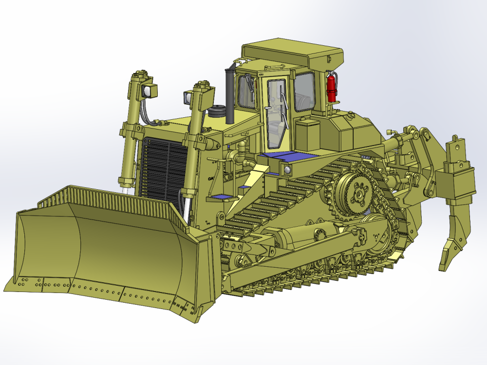 1:48 Cat<sup class='superscript'>®</sup> D10N Dozer with U-Blade and Multi-Shank Rippers – Die-Cast