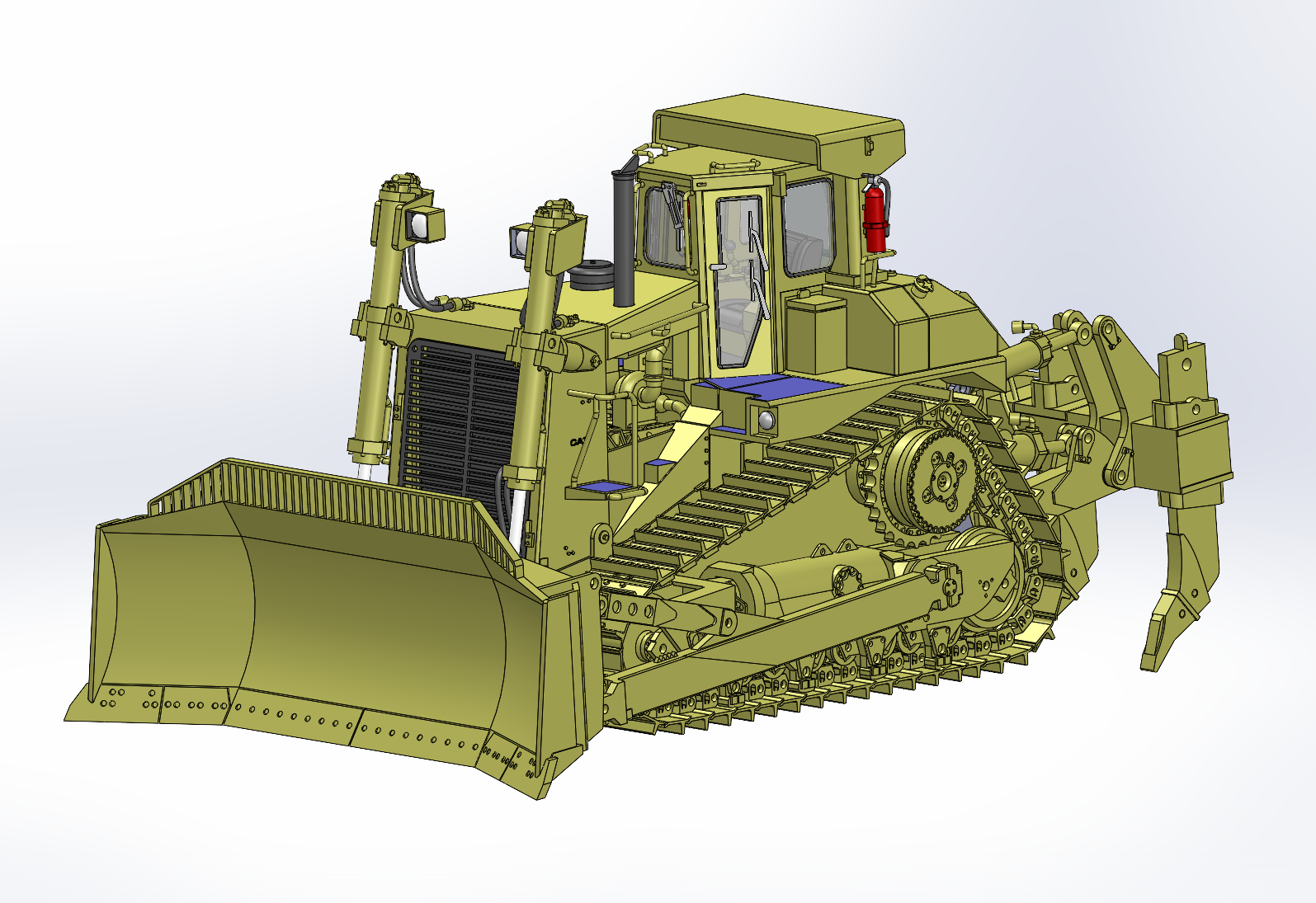 1:48 Cat® D10N Dozer with U-Blade and Multi-Shank Rippers
